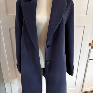 $330 Tahari NWT wool blend, blue Overcoat jacket, coat, large